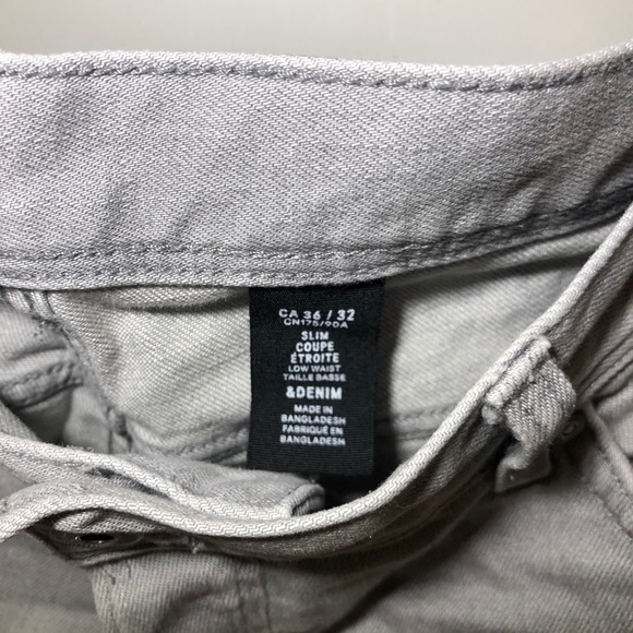 Men’s grey distressed jeans - Picture 2 of 4